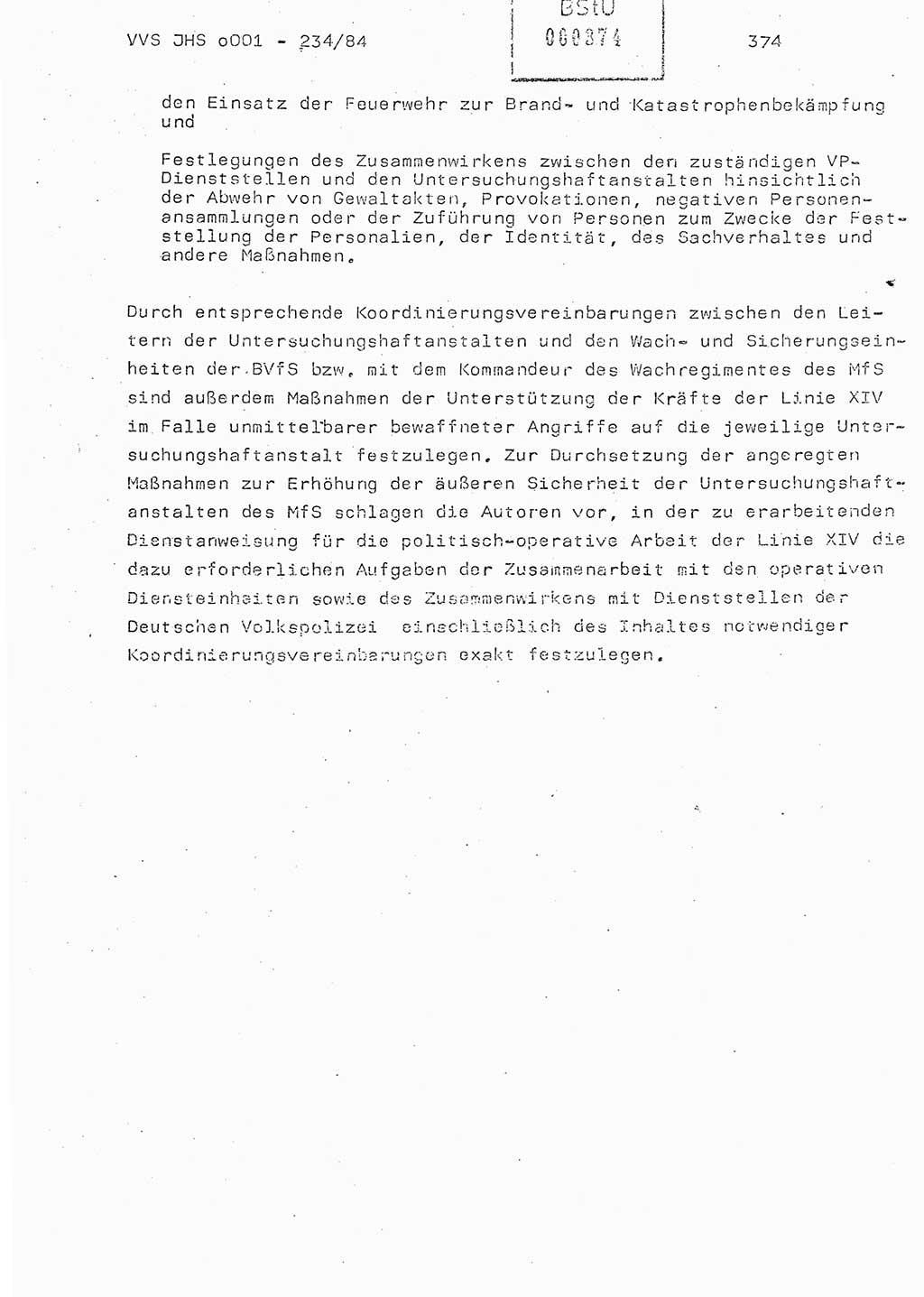 Dissertation Oberst Siegfried Rataizick (Abt. ⅩⅣ), Oberstleutnant Volkmar Heinz (Abt. ⅩⅣ), Oberstleutnant Werner Stein (HA Ⅸ), Hauptmann Heinz Conrad (JHS), Ministerium für Staatssicherheit (MfS) [Deutsche Demokratische Republik (DDR)], Juristische Hochschule (JHS), Vertrauliche Verschlußsache (VVS) o001-234/84, Potsdam 1984, Seite 374 (Diss. MfS DDR JHS VVS o001-234/84 1984, S. 374)