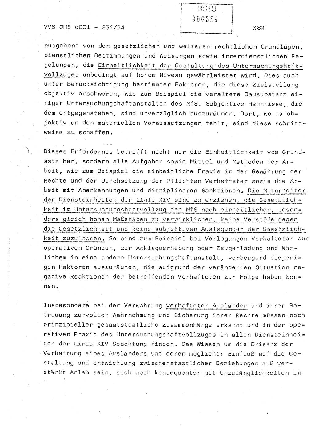 Dissertation Oberst Siegfried Rataizick (Abt. ⅩⅣ), Oberstleutnant Volkmar Heinz (Abt. ⅩⅣ), Oberstleutnant Werner Stein (HA Ⅸ), Hauptmann Heinz Conrad (JHS), Ministerium für Staatssicherheit (MfS) [Deutsche Demokratische Republik (DDR)], Juristische Hochschule (JHS), Vertrauliche Verschlußsache (VVS) o001-234/84, Potsdam 1984, Seite 389 (Diss. MfS DDR JHS VVS o001-234/84 1984, S. 389)
