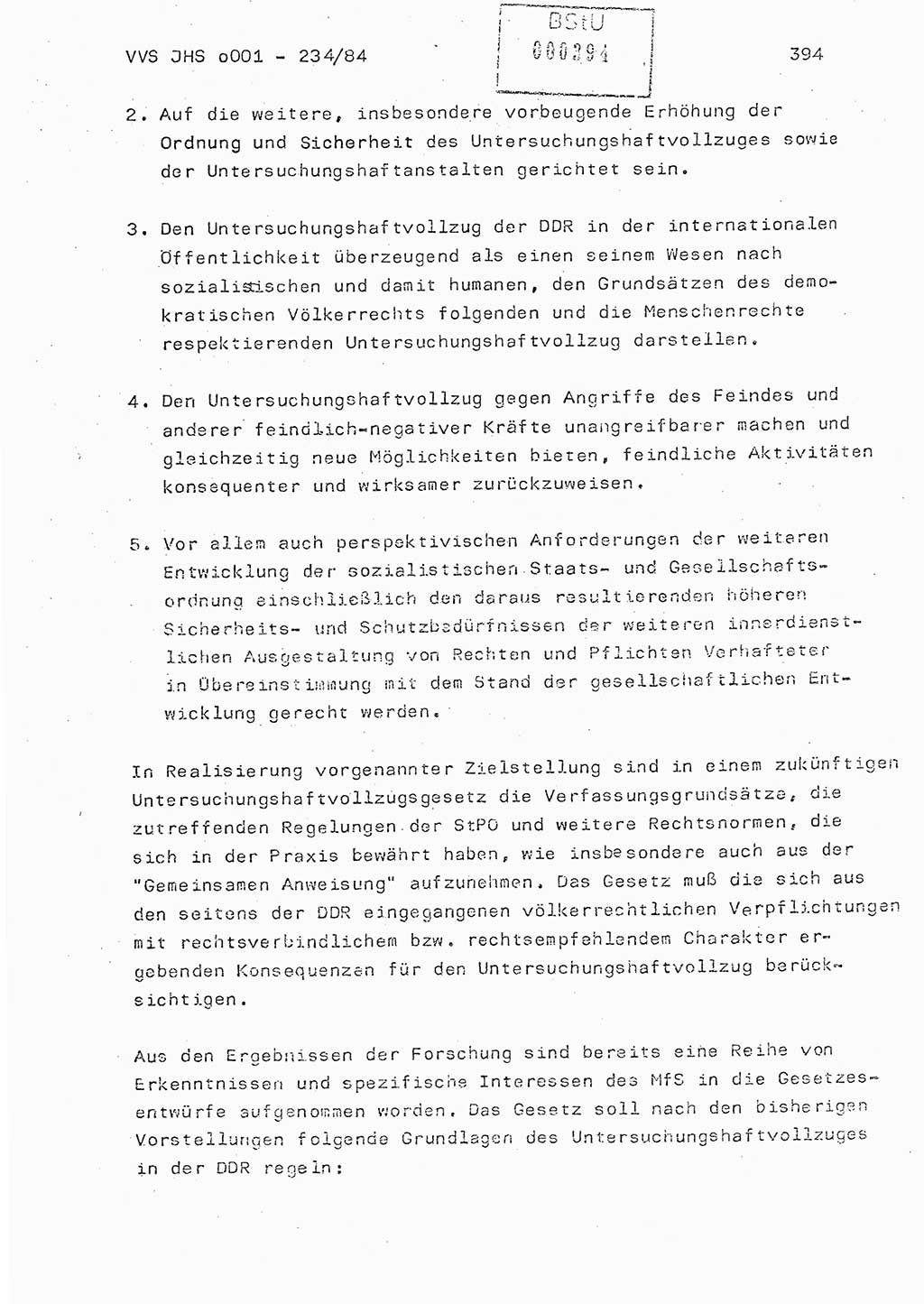 Dissertation Oberst Siegfried Rataizick (Abt. ⅩⅣ), Oberstleutnant Volkmar Heinz (Abt. ⅩⅣ), Oberstleutnant Werner Stein (HA Ⅸ), Hauptmann Heinz Conrad (JHS), Ministerium für Staatssicherheit (MfS) [Deutsche Demokratische Republik (DDR)], Juristische Hochschule (JHS), Vertrauliche Verschlußsache (VVS) o001-234/84, Potsdam 1984, Seite 394 (Diss. MfS DDR JHS VVS o001-234/84 1984, S. 394)