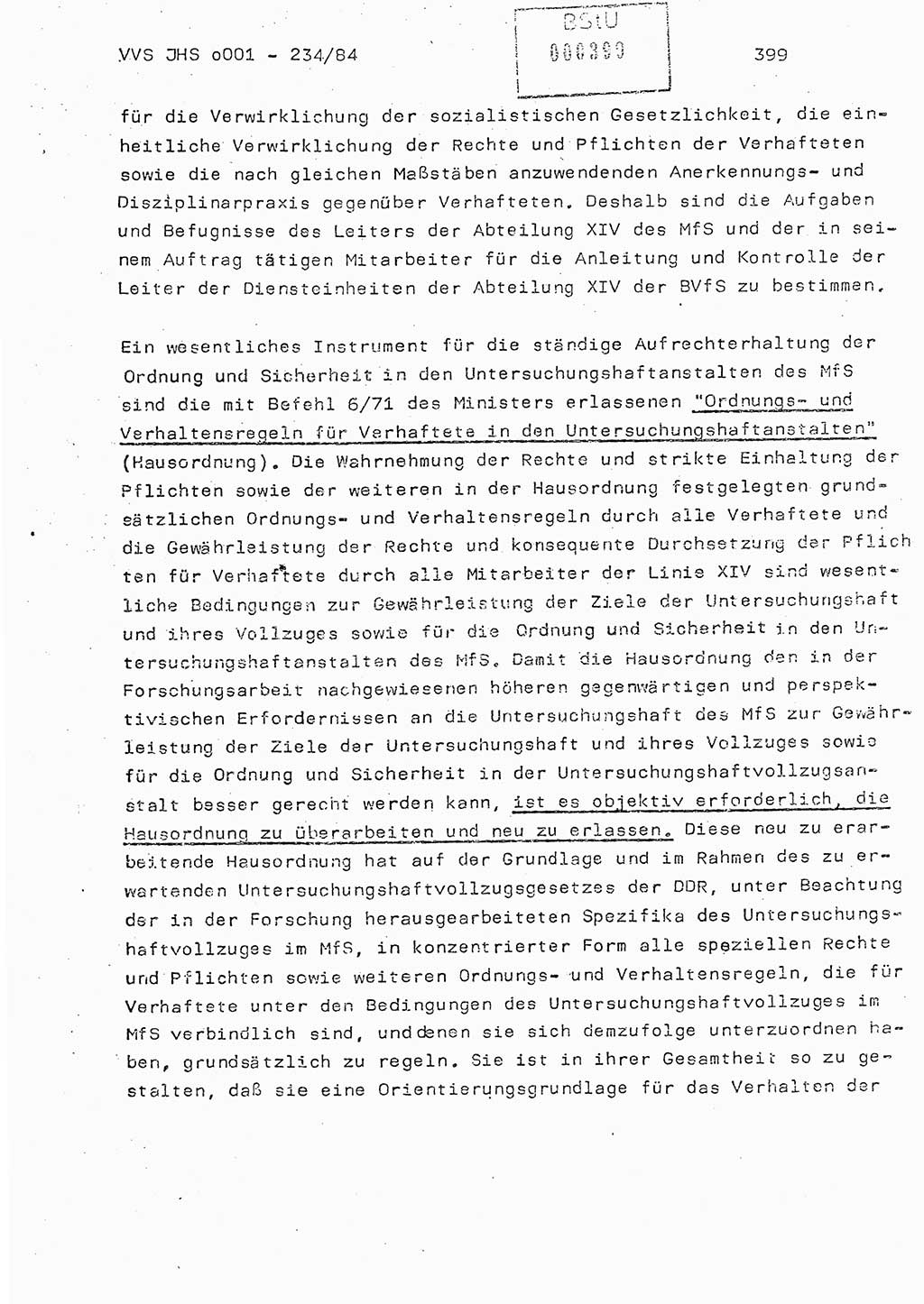 Dissertation Oberst Siegfried Rataizick (Abt. ⅩⅣ), Oberstleutnant Volkmar Heinz (Abt. ⅩⅣ), Oberstleutnant Werner Stein (HA Ⅸ), Hauptmann Heinz Conrad (JHS), Ministerium für Staatssicherheit (MfS) [Deutsche Demokratische Republik (DDR)], Juristische Hochschule (JHS), Vertrauliche Verschlußsache (VVS) o001-234/84, Potsdam 1984, Seite 399 (Diss. MfS DDR JHS VVS o001-234/84 1984, S. 399)