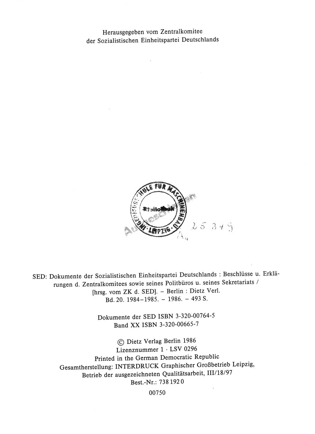 Dokumente der Sozialistischen Einheitspartei Deutschlands (SED) [Deutsche Demokratische Republik (DDR)] 1984-1985, Seite 4 (Dok. SED DDR 1984-1985, S. 4)