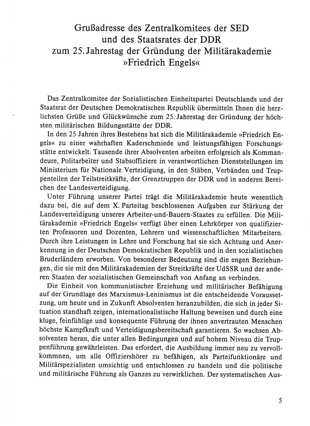 Dokumente der Sozialistischen Einheitspartei Deutschlands (SED) [Deutsche Demokratische Republik (DDR)] 1984-1985, Seite 5 (Dok. SED DDR 1984-1985, S. 5)