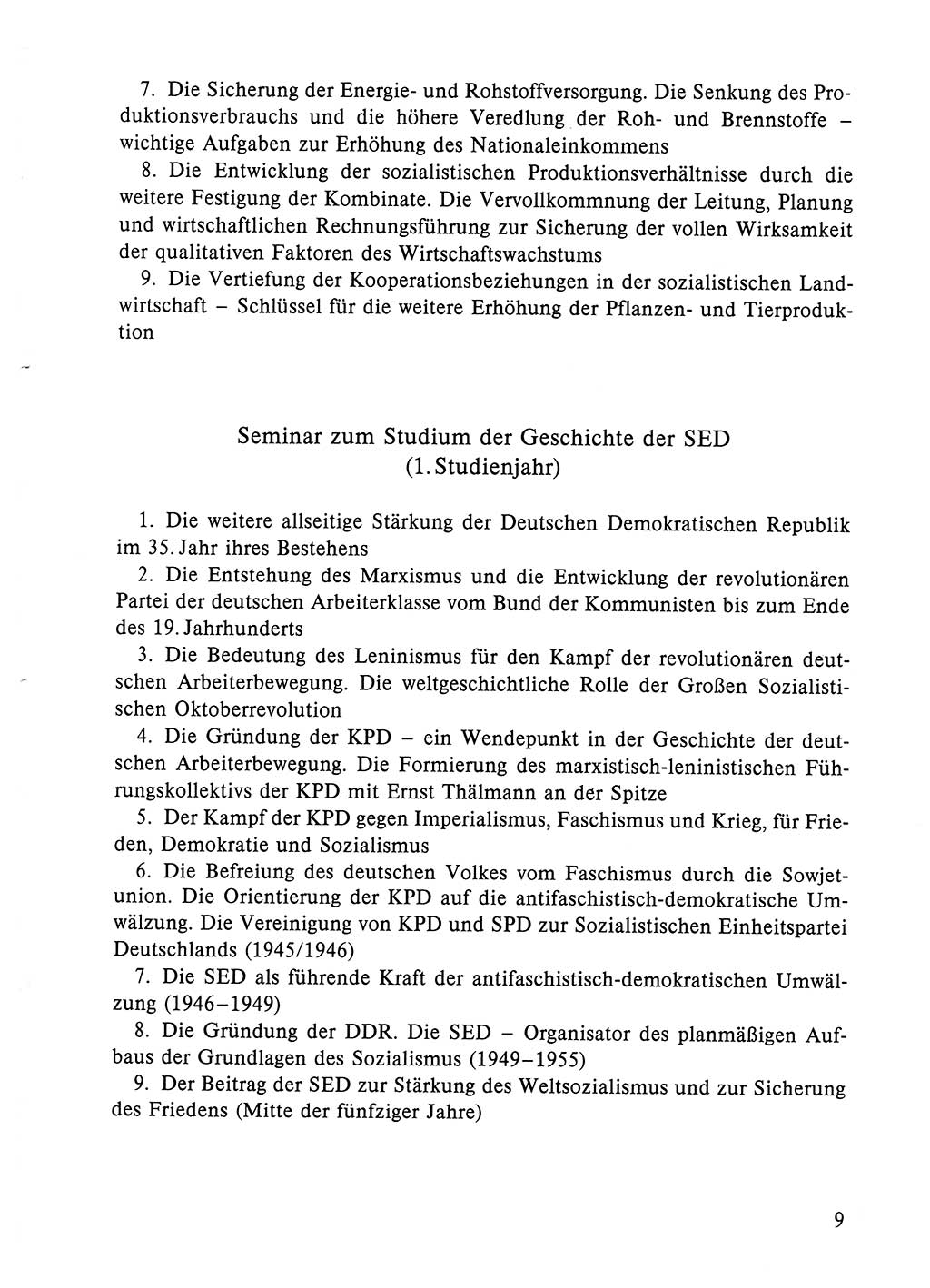 Dokumente der Sozialistischen Einheitspartei Deutschlands (SED) [Deutsche Demokratische Republik (DDR)] 1984-1985, Seite 9 (Dok. SED DDR 1984-1985, S. 9)