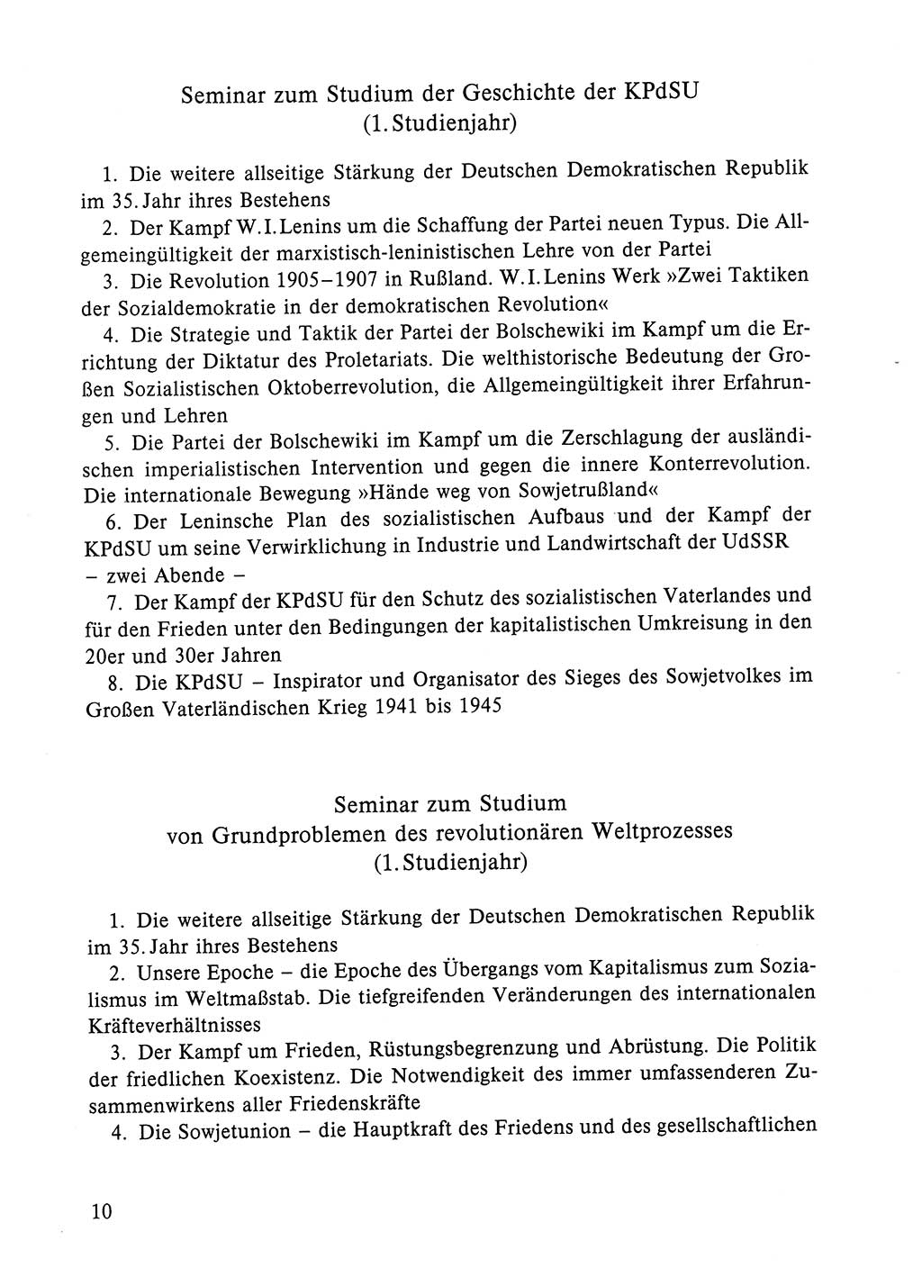 Dokumente der Sozialistischen Einheitspartei Deutschlands (SED) [Deutsche Demokratische Republik (DDR)] 1984-1985, Seite 10 (Dok. SED DDR 1984-1985, S. 10)