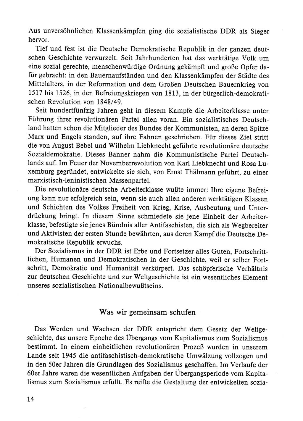 Dokumente der Sozialistischen Einheitspartei Deutschlands (SED) [Deutsche Demokratische Republik (DDR)] 1984-1985, Seite 14 (Dok. SED DDR 1984-1985, S. 14)