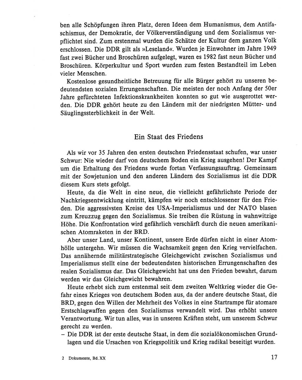 Dokumente der Sozialistischen Einheitspartei Deutschlands (SED) [Deutsche Demokratische Republik (DDR)] 1984-1985, Seite 17 (Dok. SED DDR 1984-1985, S. 17)