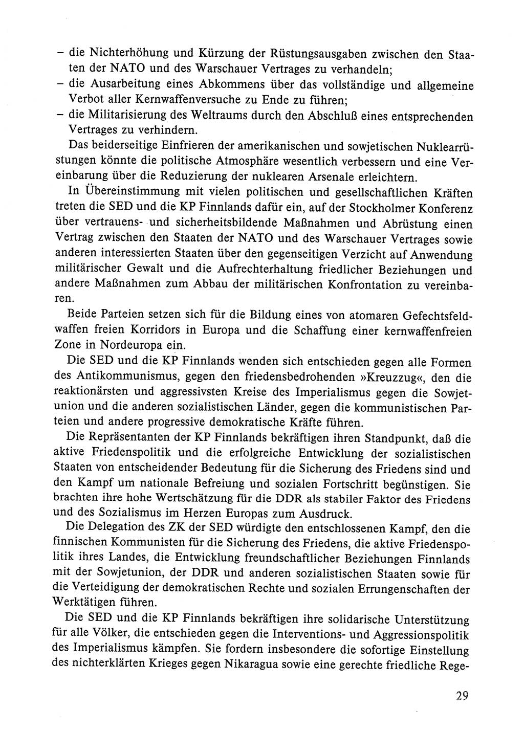 Dokumente der Sozialistischen Einheitspartei Deutschlands (SED) [Deutsche Demokratische Republik (DDR)] 1984-1985, Seite 29 (Dok. SED DDR 1984-1985, S. 29)