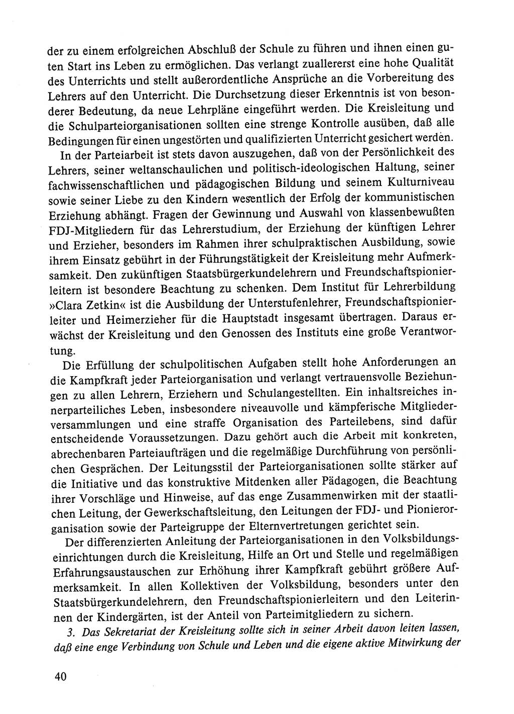 Dokumente der Sozialistischen Einheitspartei Deutschlands (SED) [Deutsche Demokratische Republik (DDR)] 1984-1985, Seite 40 (Dok. SED DDR 1984-1985, S. 40)