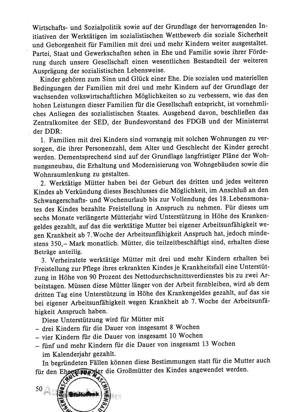 Dokumente der Sozialistischen Einheitspartei Deutschlands (SED) [Deutsche Demokratische Republik (DDR)] 1984-1985, Seite 50 (Dok. SED DDR 1984-1985, S. 50)