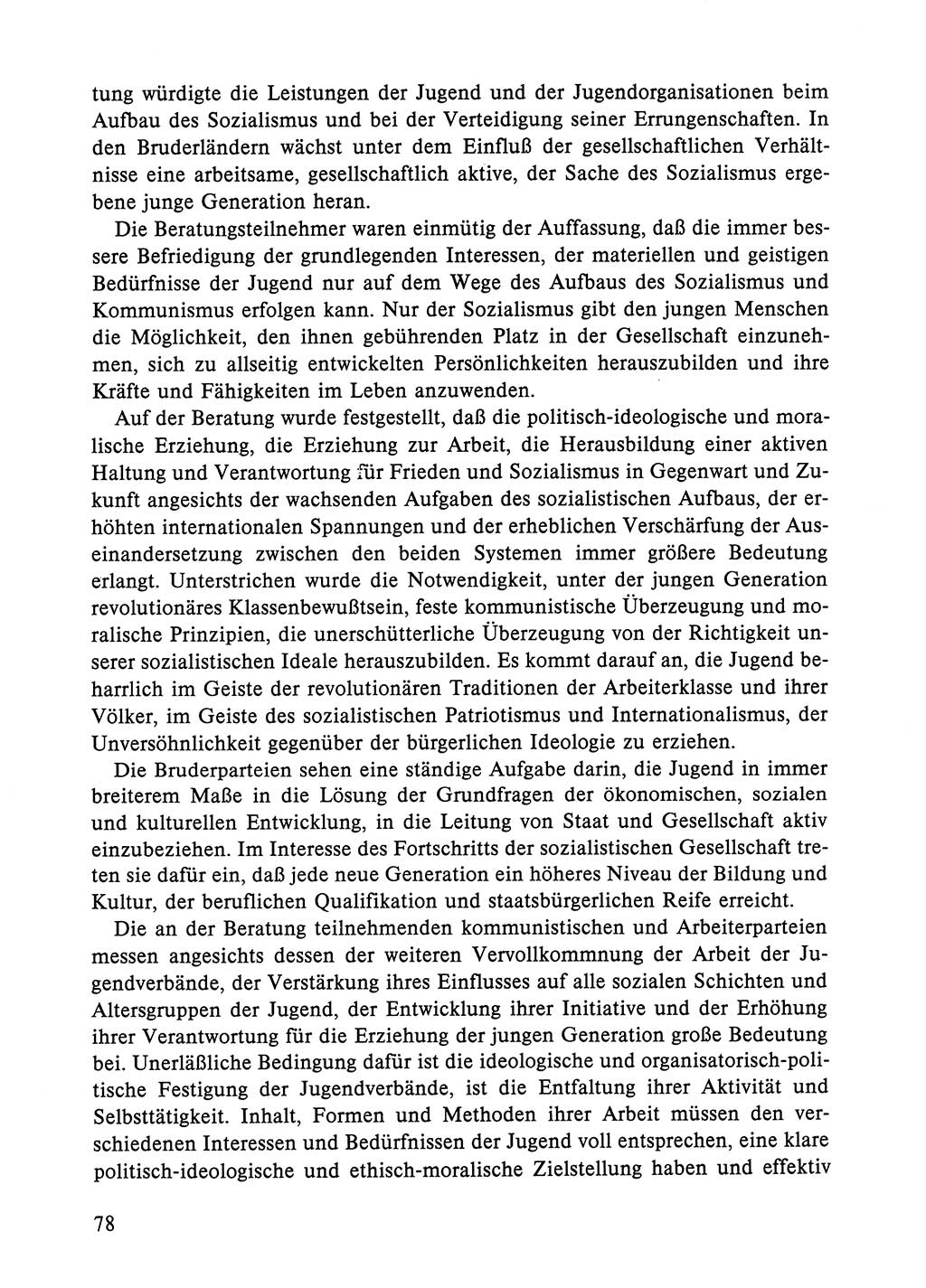 Dokumente der Sozialistischen Einheitspartei Deutschlands (SED) [Deutsche Demokratische Republik (DDR)] 1984-1985, Seite 78 (Dok. SED DDR 1984-1985, S. 78)