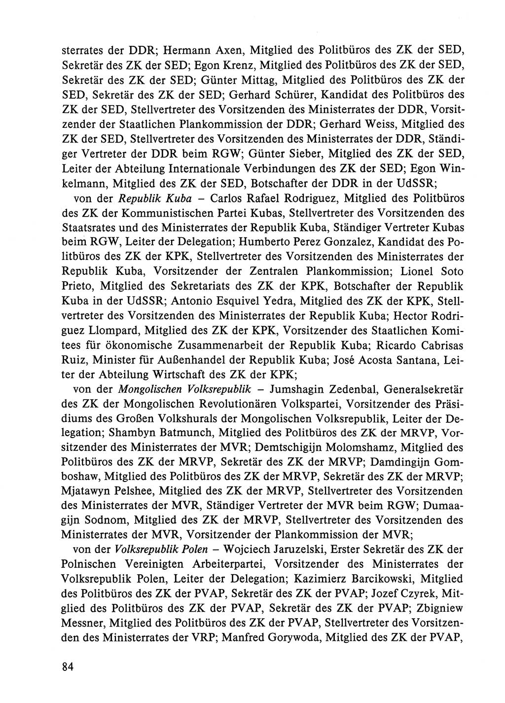 Dokumente der Sozialistischen Einheitspartei Deutschlands (SED) [Deutsche Demokratische Republik (DDR)] 1984-1985, Seite 84 (Dok. SED DDR 1984-1985, S. 84)