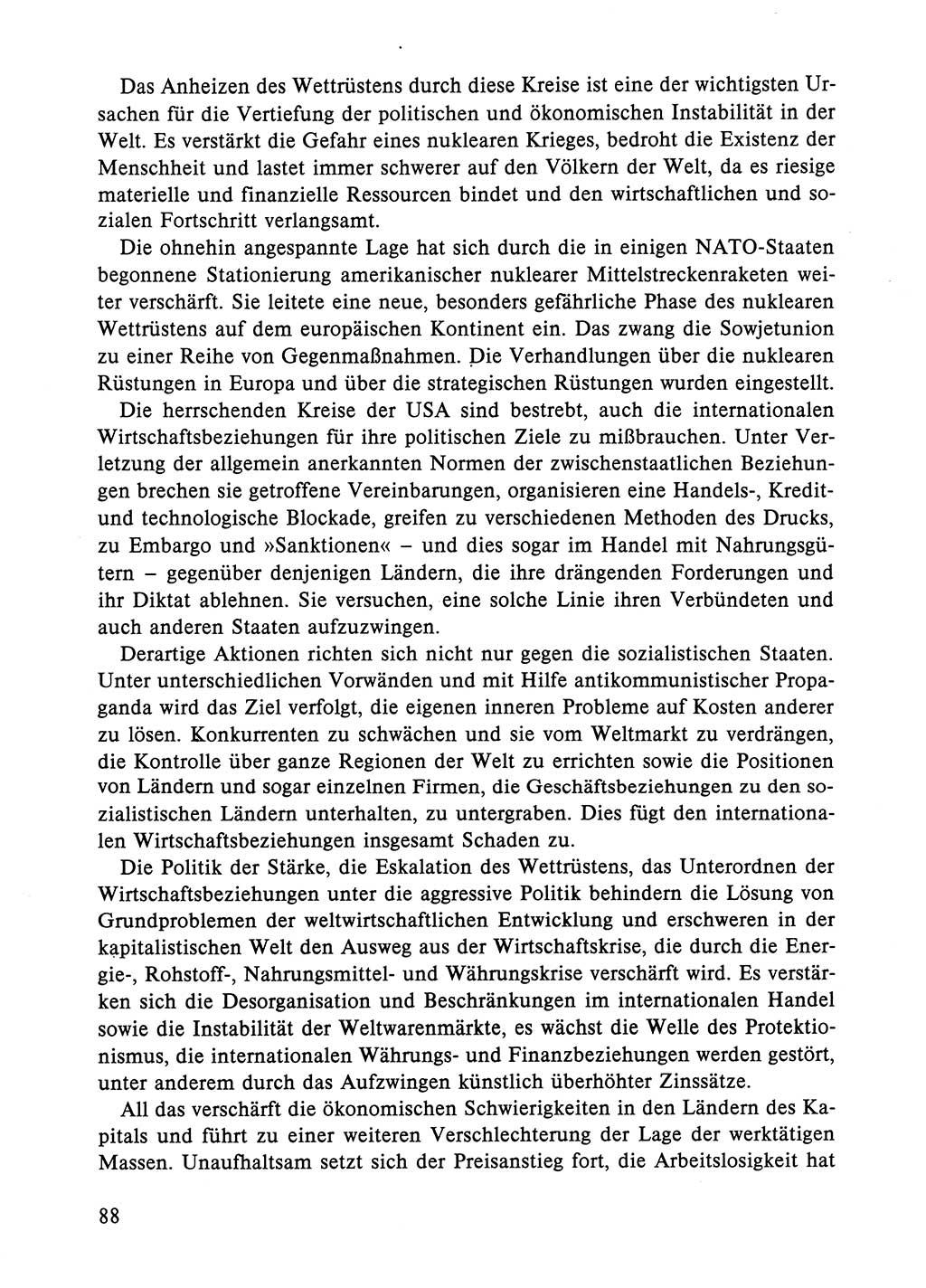 Dokumente der Sozialistischen Einheitspartei Deutschlands (SED) [Deutsche Demokratische Republik (DDR)] 1984-1985, Seite 88 (Dok. SED DDR 1984-1985, S. 88)