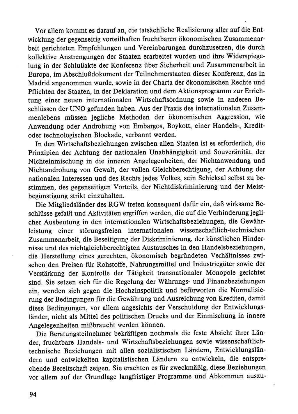 Dokumente der Sozialistischen Einheitspartei Deutschlands (SED) [Deutsche Demokratische Republik (DDR)] 1984-1985, Seite 94 (Dok. SED DDR 1984-1985, S. 94)