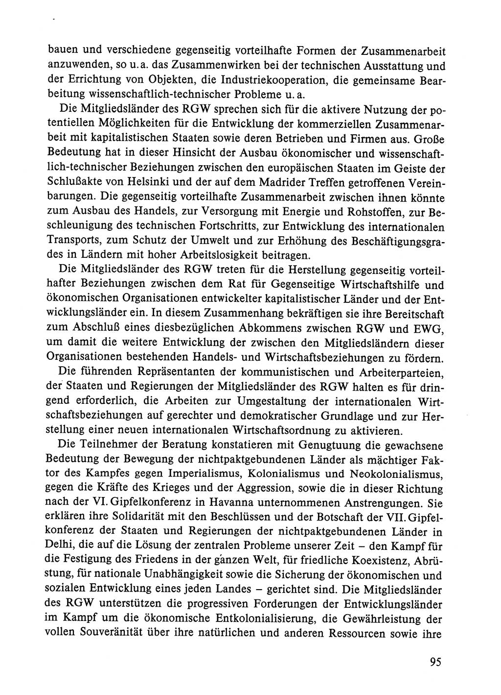 Dokumente der Sozialistischen Einheitspartei Deutschlands (SED) [Deutsche Demokratische Republik (DDR)] 1984-1985, Seite 95 (Dok. SED DDR 1984-1985, S. 95)