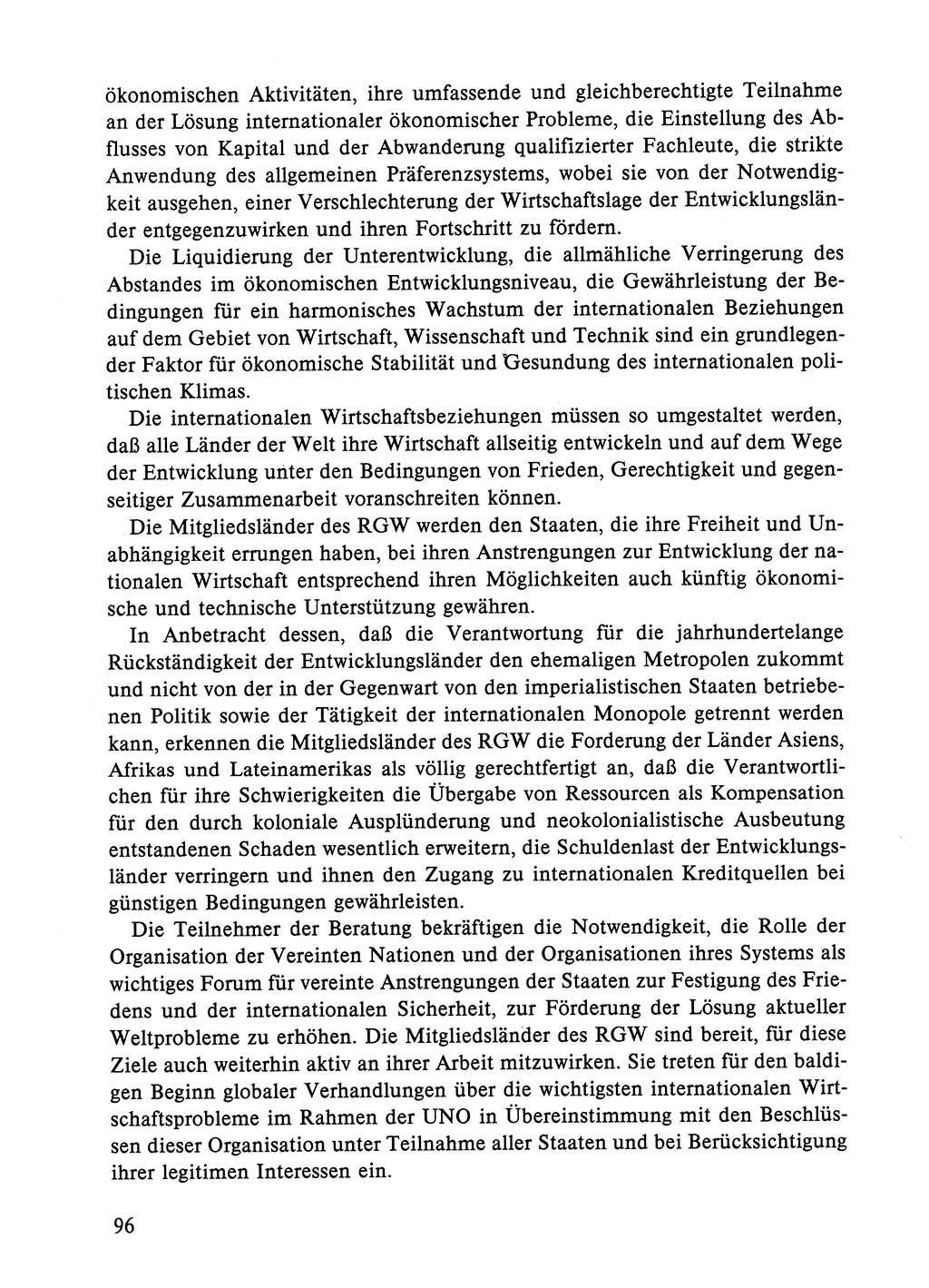 Dokumente der Sozialistischen Einheitspartei Deutschlands (SED) [Deutsche Demokratische Republik (DDR)] 1984-1985, Seite 96 (Dok. SED DDR 1984-1985, S. 96)