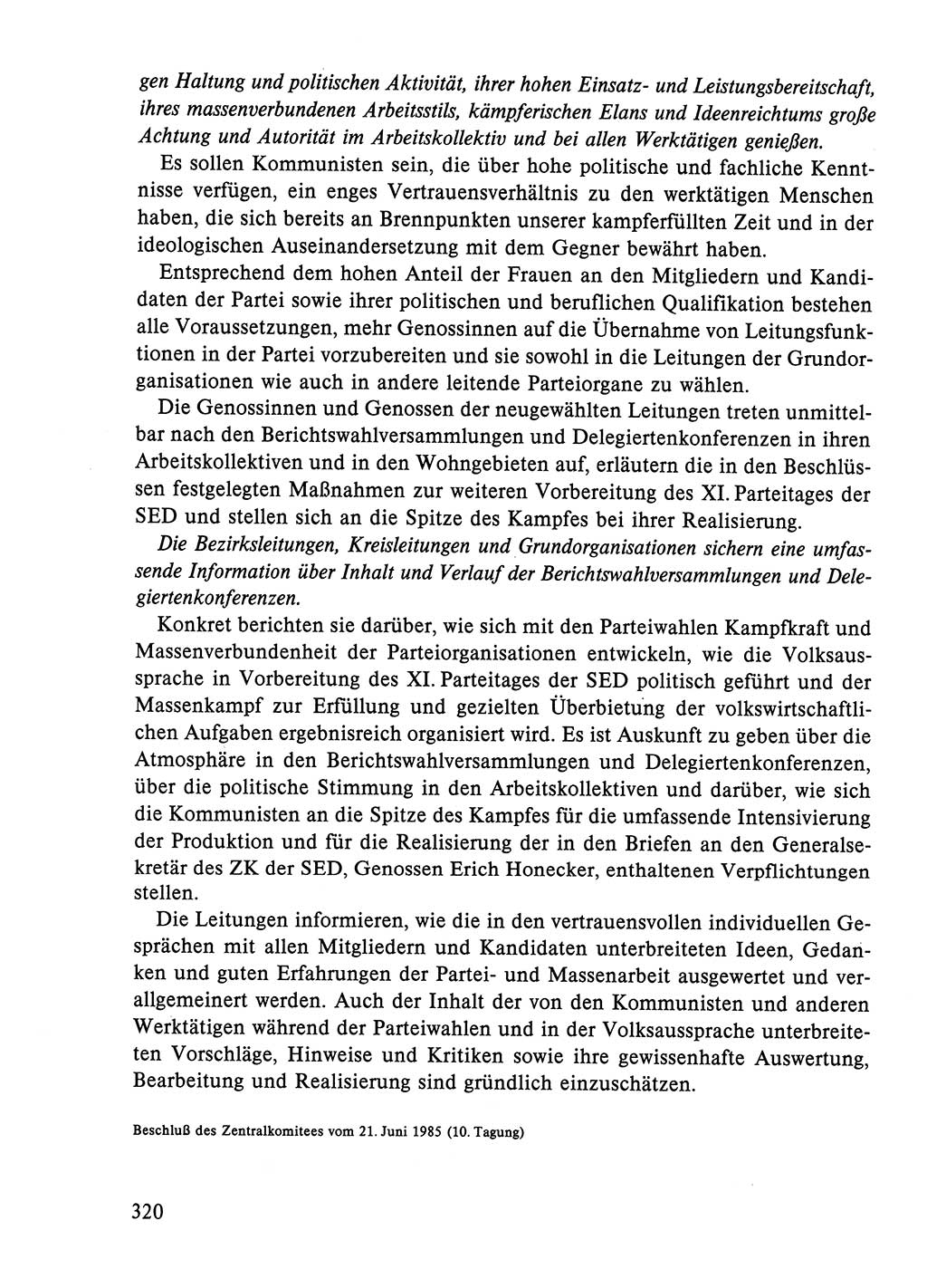 Dokumente der Sozialistischen Einheitspartei Deutschlands (SED) [Deutsche Demokratische Republik (DDR)] 1984-1985, Seite 107 (Dok. SED DDR 1984-1985, S. 107)