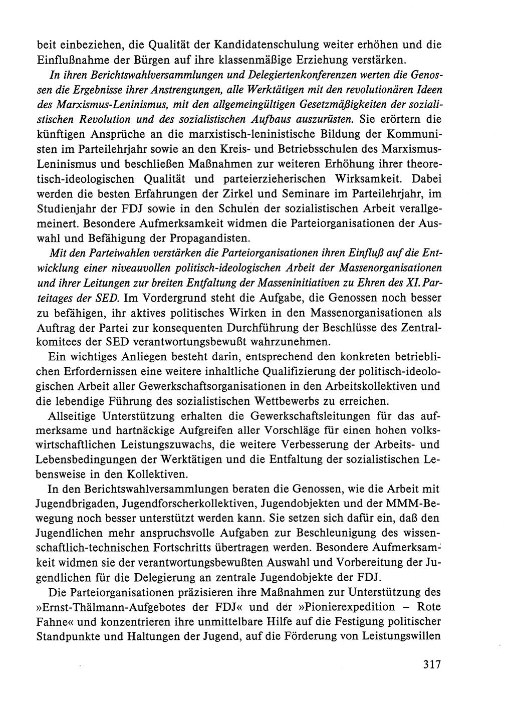 Dokumente der Sozialistischen Einheitspartei Deutschlands (SED) [Deutsche Demokratische Republik (DDR)] 1984-1985, Seite 110 (Dok. SED DDR 1984-1985, S. 110)