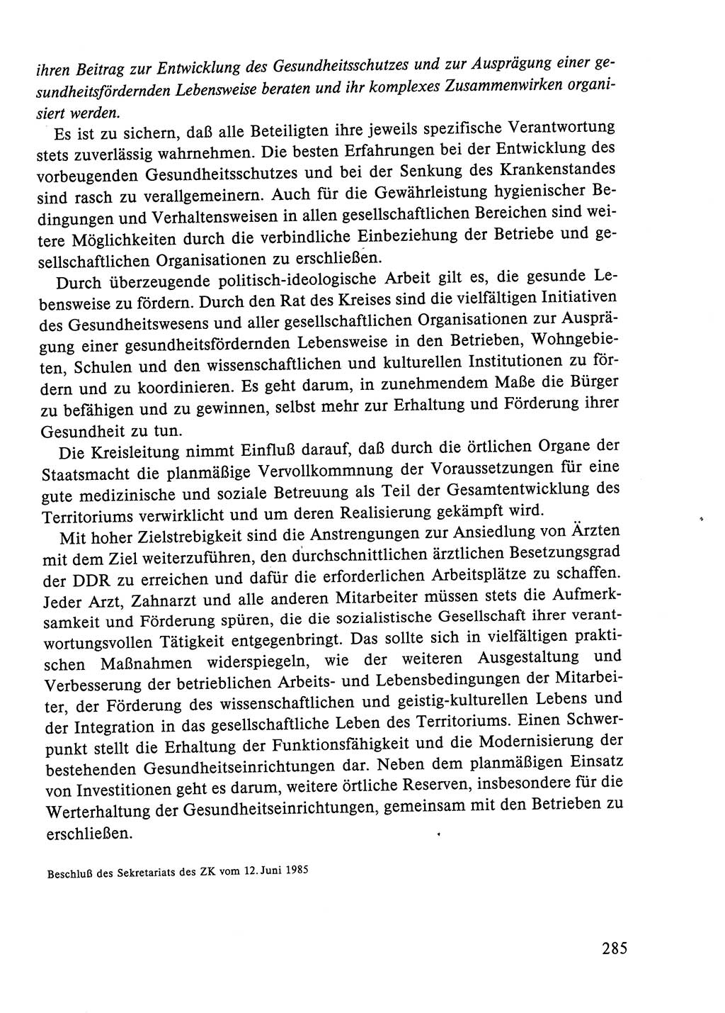 Dokumente der Sozialistischen Einheitspartei Deutschlands (SED) [Deutsche Demokratische Republik (DDR)] 1984-1985, Seite 142 (Dok. SED DDR 1984-1985, S. 142)