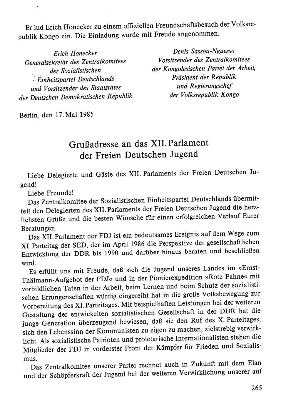 Dokumente der Sozialistischen Einheitspartei Deutschlands (SED) [Deutsche Demokratische Republik (DDR)] 1984-1985, Seite 162 (Dok. SED DDR 1984-1985, S. 162)