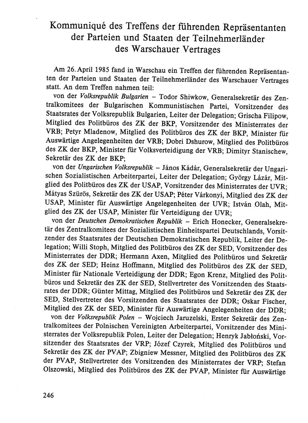 Dokumente der Sozialistischen Einheitspartei Deutschlands (SED) [Deutsche Demokratische Republik (DDR)] 1984-1985, Seite 181 (Dok. SED DDR 1984-1985, S. 181)