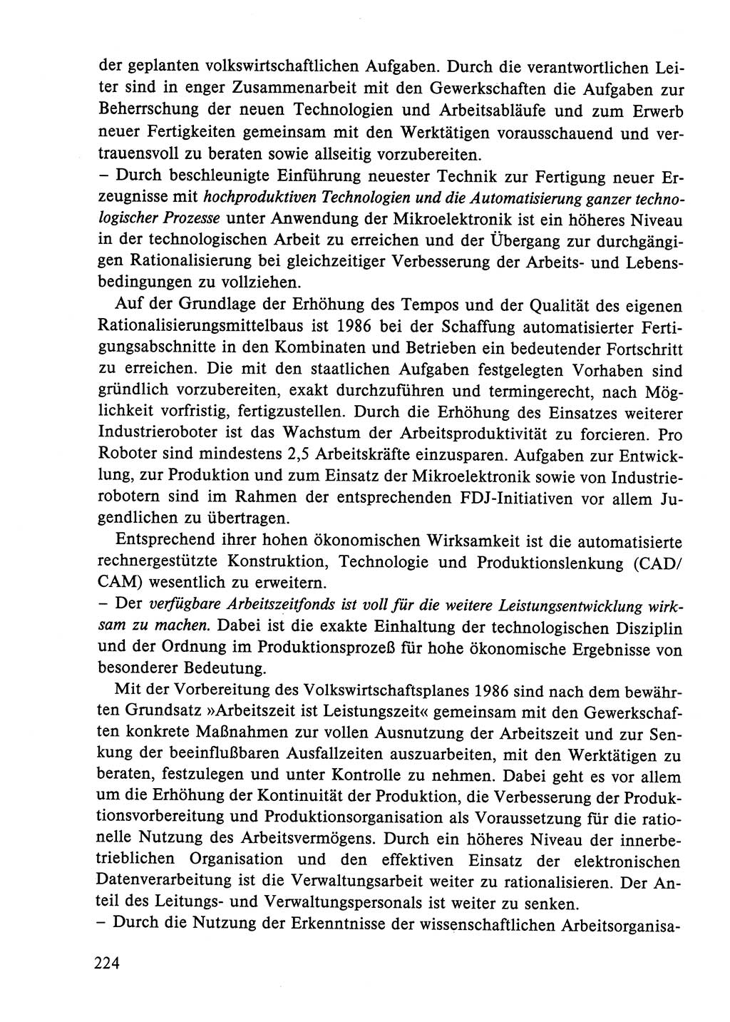 Dokumente der Sozialistischen Einheitspartei Deutschlands (SED) [Deutsche Demokratische Republik (DDR)] 1984-1985, Seite 203 (Dok. SED DDR 1984-1985, S. 203)