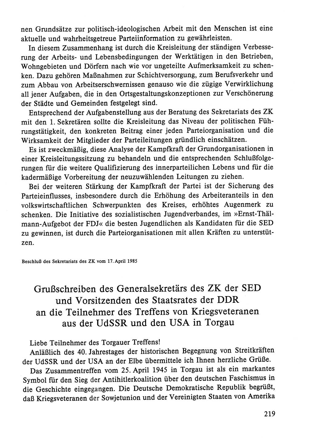 Dokumente der Sozialistischen Einheitspartei Deutschlands (SED) [Deutsche Demokratische Republik (DDR)] 1984-1985, Seite 208 (Dok. SED DDR 1984-1985, S. 208)