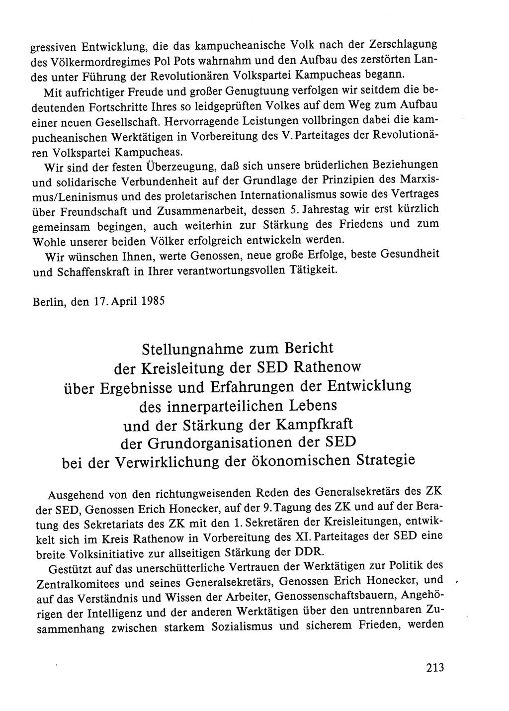 Dokumente der Sozialistischen Einheitspartei Deutschlands (SED) [Deutsche Demokratische Republik (DDR)] 1984-1985, Seite 214 (Dok. SED DDR 1984-1985, S. 214)
