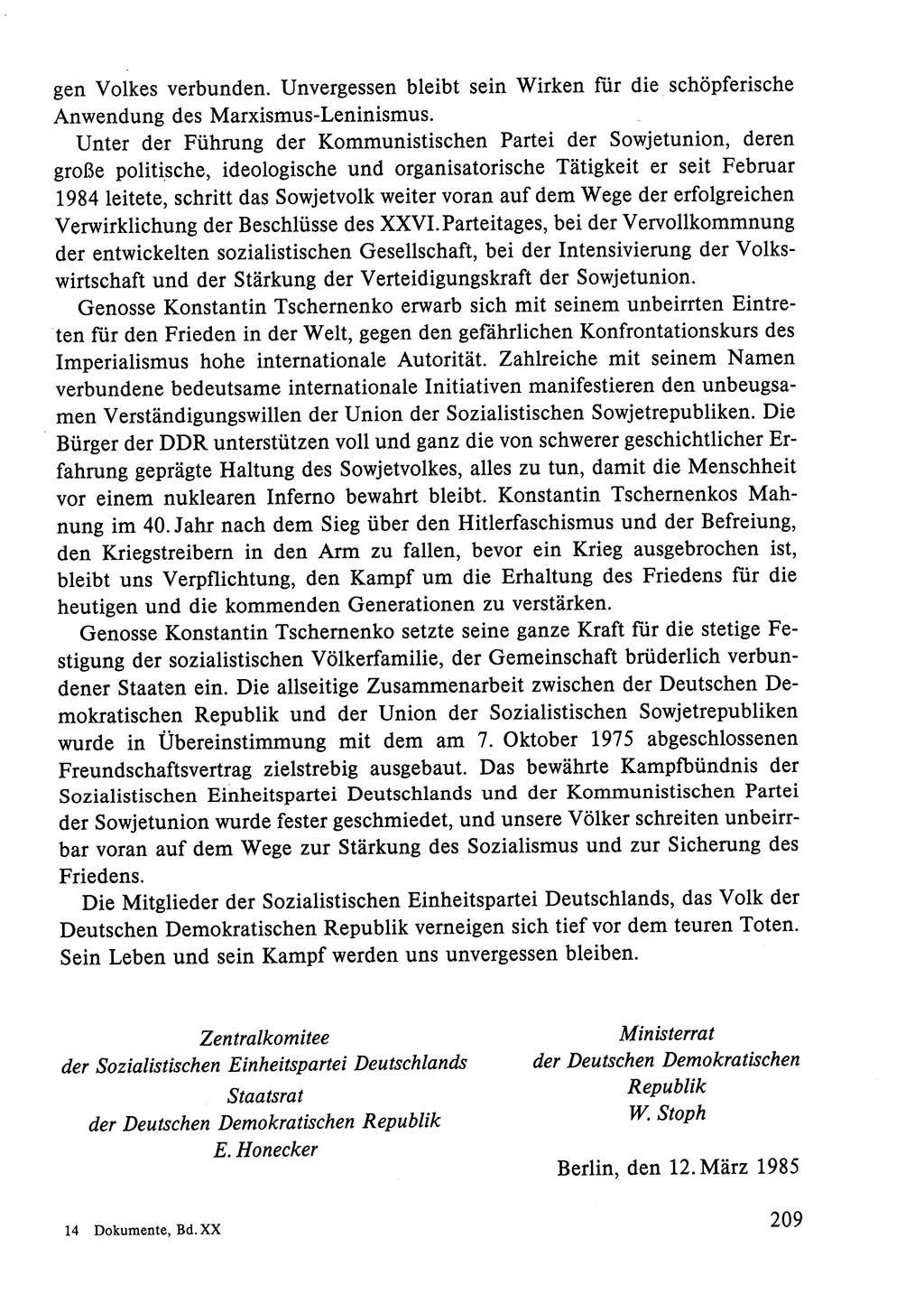 Dokumente der Sozialistischen Einheitspartei Deutschlands (SED) [Deutsche Demokratische Republik (DDR)] 1984-1985, Seite 218 (Dok. SED DDR 1984-1985, S. 218)
