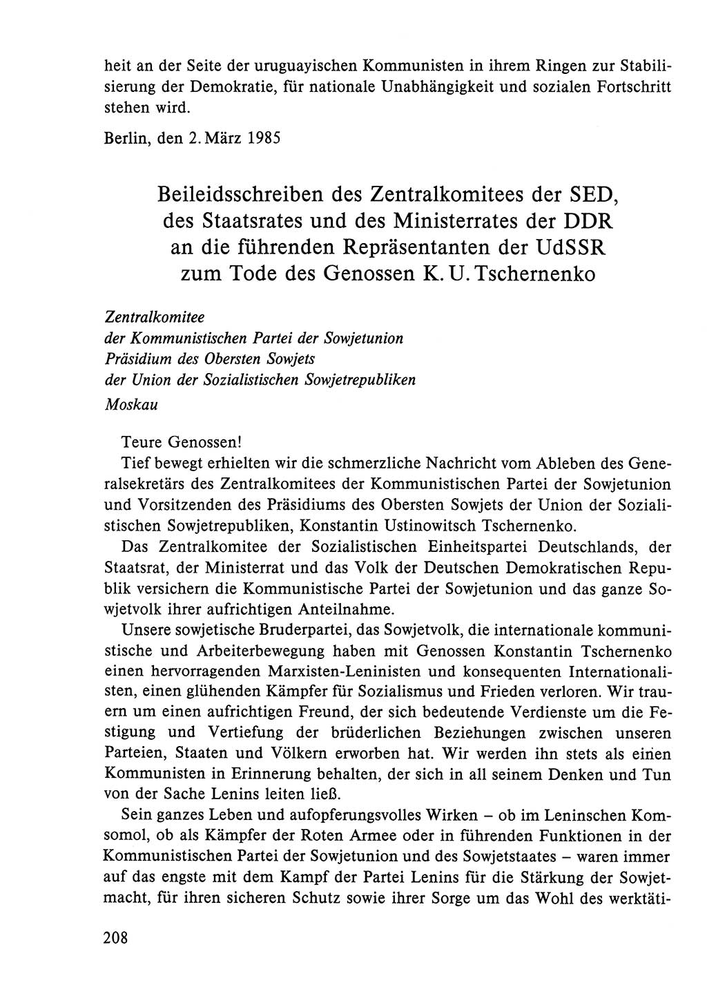 Dokumente der Sozialistischen Einheitspartei Deutschlands (SED) [Deutsche Demokratische Republik (DDR)] 1984-1985, Seite 219 (Dok. SED DDR 1984-1985, S. 219)