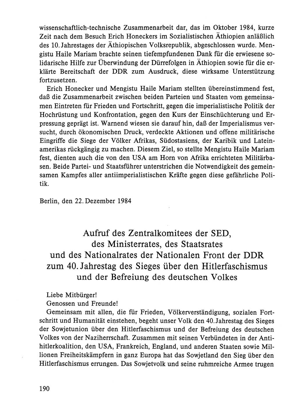 Dokumente der Sozialistischen Einheitspartei Deutschlands (SED) [Deutsche Demokratische Republik (DDR)] 1984-1985, Seite 237 (Dok. SED DDR 1984-1985, S. 237)