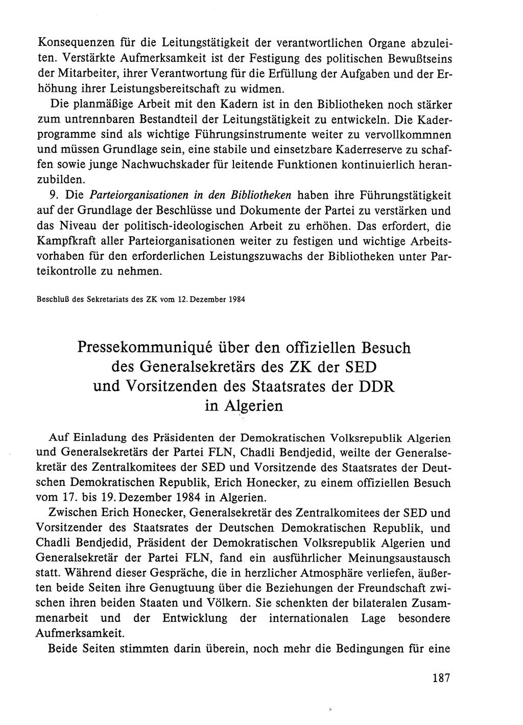 Dokumente der Sozialistischen Einheitspartei Deutschlands (SED) [Deutsche Demokratische Republik (DDR)] 1984-1985, Seite 240 (Dok. SED DDR 1984-1985, S. 240)