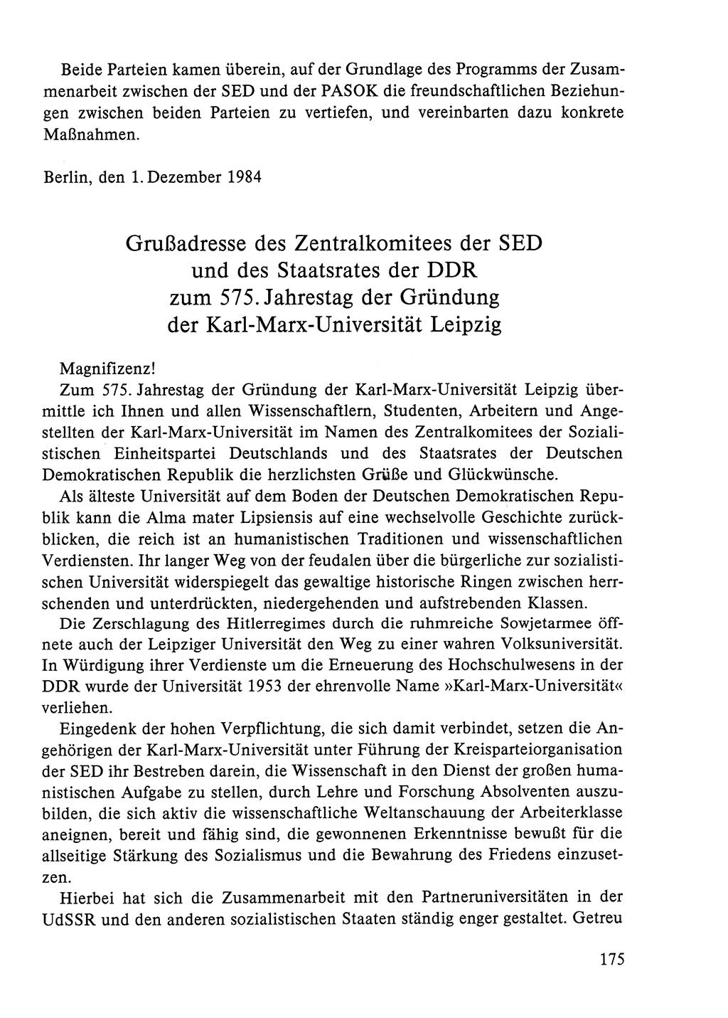 Dokumente der Sozialistischen Einheitspartei Deutschlands (SED) [Deutsche Demokratische Republik (DDR)] 1984-1985, Seite 252 (Dok. SED DDR 1984-1985, S. 252)