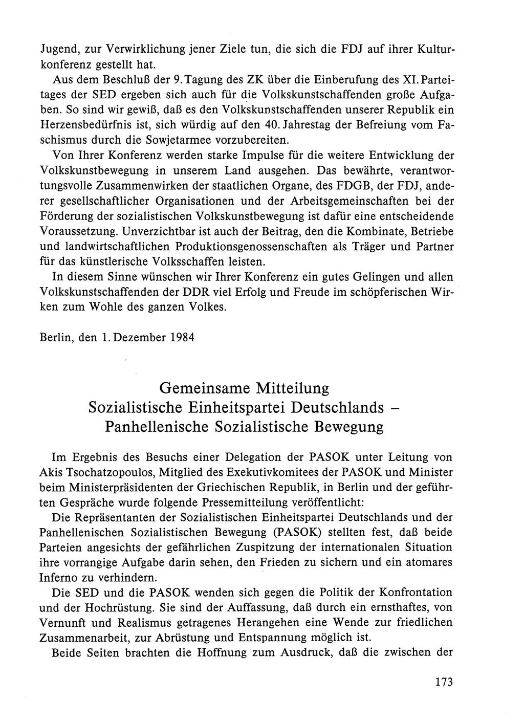 Dokumente der Sozialistischen Einheitspartei Deutschlands (SED) [Deutsche Demokratische Republik (DDR)] 1984-1985, Seite 254 (Dok. SED DDR 1984-1985, S. 254)