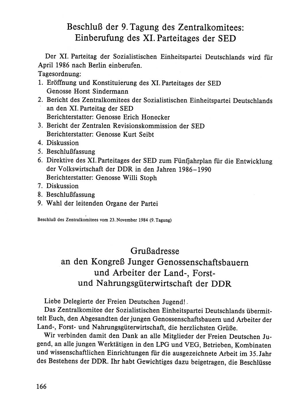 Dokumente der Sozialistischen Einheitspartei Deutschlands (SED) [Deutsche Demokratische Republik (DDR)] 1984-1985, Seite 261 (Dok. SED DDR 1984-1985, S. 261)