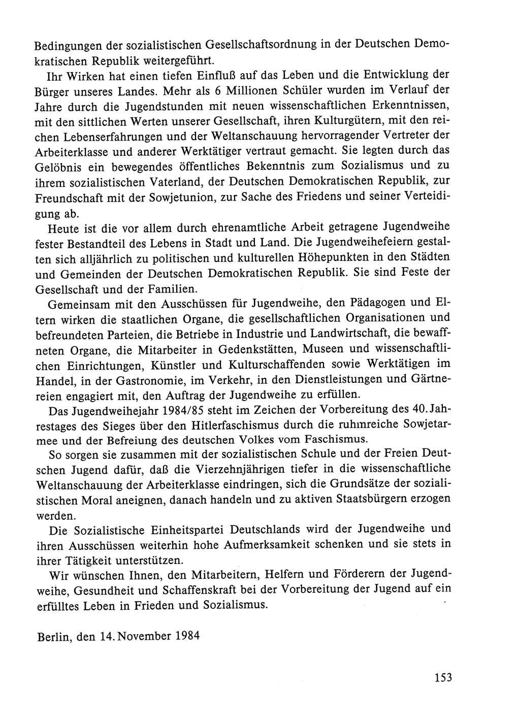 Dokumente der Sozialistischen Einheitspartei Deutschlands (SED) [Deutsche Demokratische Republik (DDR)] 1984-1985, Seite 274 (Dok. SED DDR 1984-1985, S. 274)