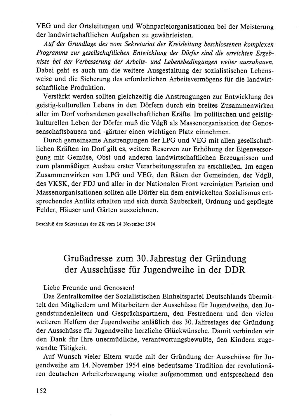 Dokumente der Sozialistischen Einheitspartei Deutschlands (SED) [Deutsche Demokratische Republik (DDR)] 1984-1985, Seite 275 (Dok. SED DDR 1984-1985, S. 275)