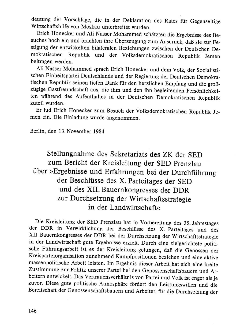 Dokumente der Sozialistischen Einheitspartei Deutschlands (SED) [Deutsche Demokratische Republik (DDR)] 1984-1985, Seite 281 (Dok. SED DDR 1984-1985, S. 281)