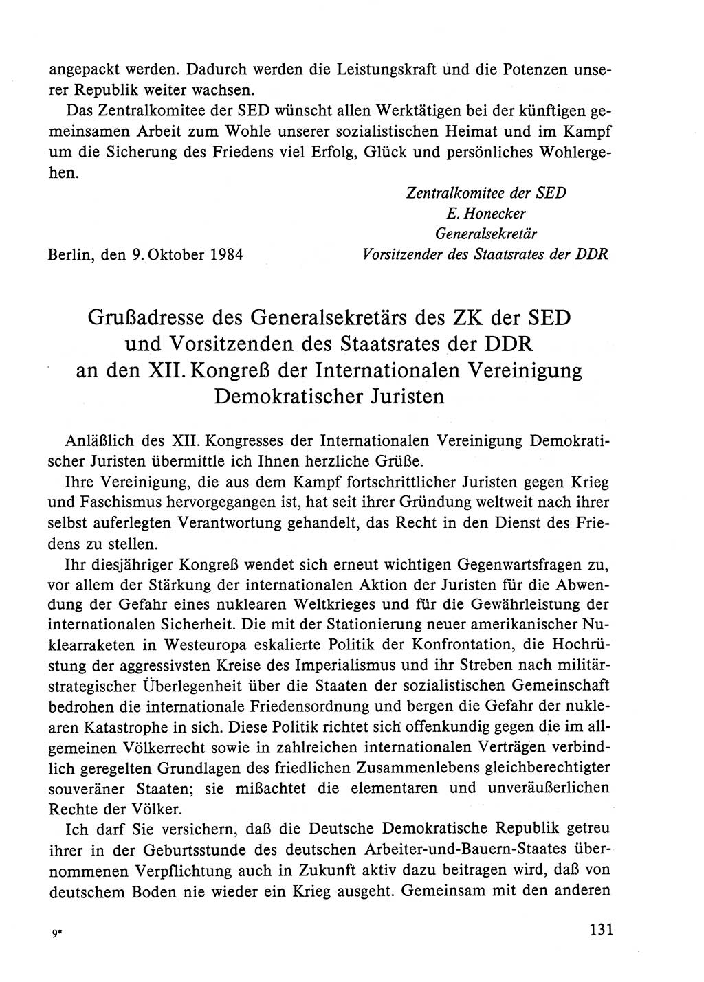 Dokumente der Sozialistischen Einheitspartei Deutschlands (SED) [Deutsche Demokratische Republik (DDR)] 1984-1985, Seite 296 (Dok. SED DDR 1984-1985, S. 296)