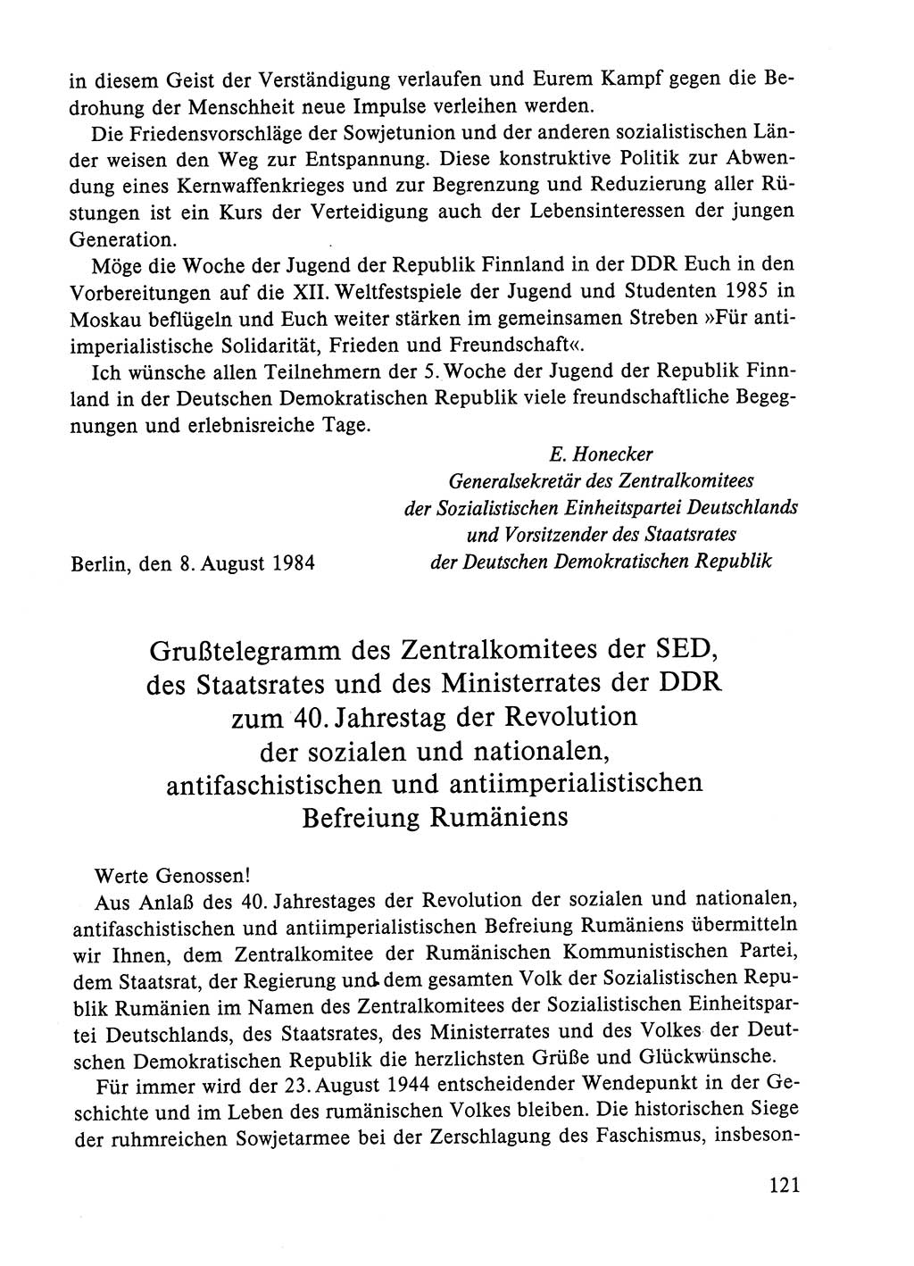 Dokumente der Sozialistischen Einheitspartei Deutschlands (SED) [Deutsche Demokratische Republik (DDR)] 1984-1985, Seite 306 (Dok. SED DDR 1984-1985, S. 306)