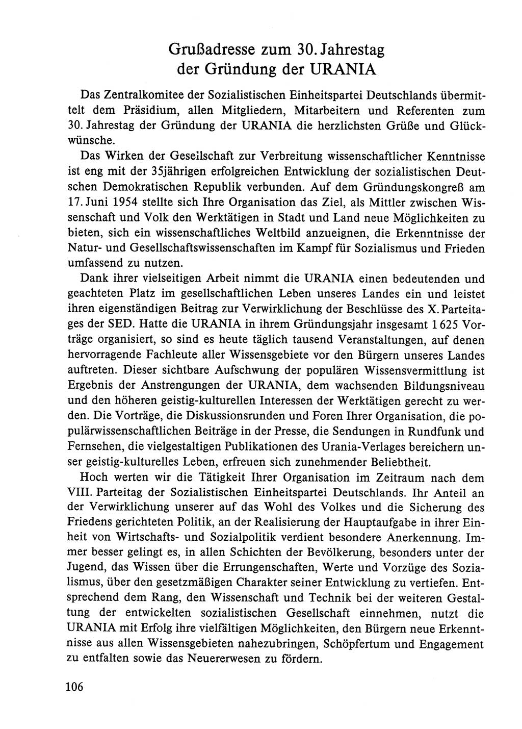 Dokumente der Sozialistischen Einheitspartei Deutschlands (SED) [Deutsche Demokratische Republik (DDR)] 1984-1985, Seite 321 (Dok. SED DDR 1984-1985, S. 321)