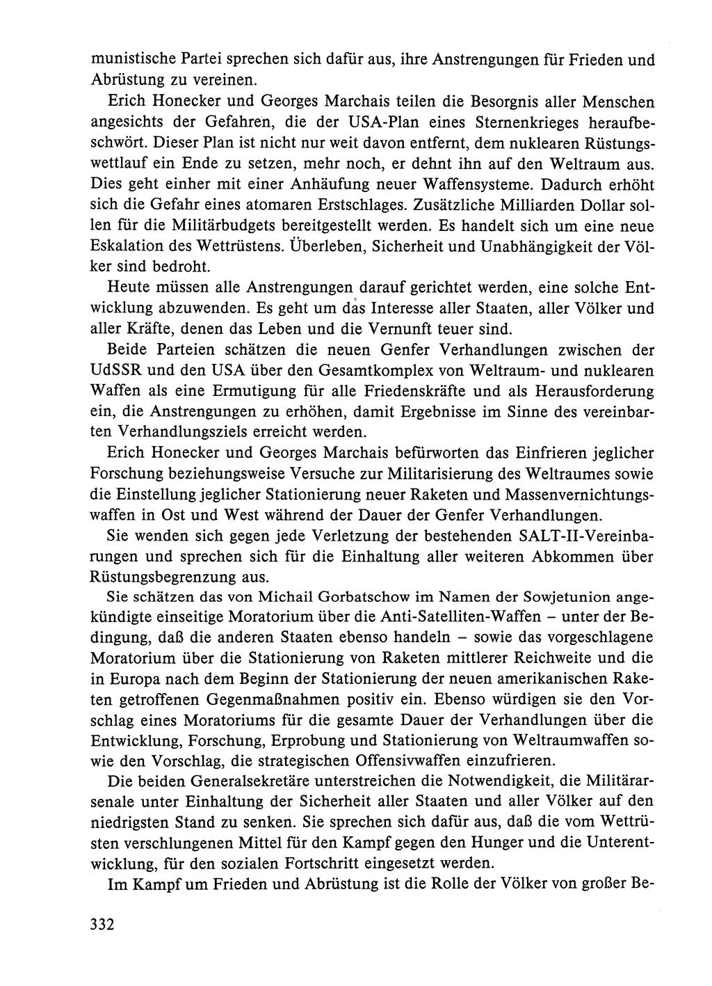 Dokumente der Sozialistischen Einheitspartei Deutschlands (SED) [Deutsche Demokratische Republik (DDR)] 1984-1985, Seite 332 (Dok. SED DDR 1984-1985, S. 332)
