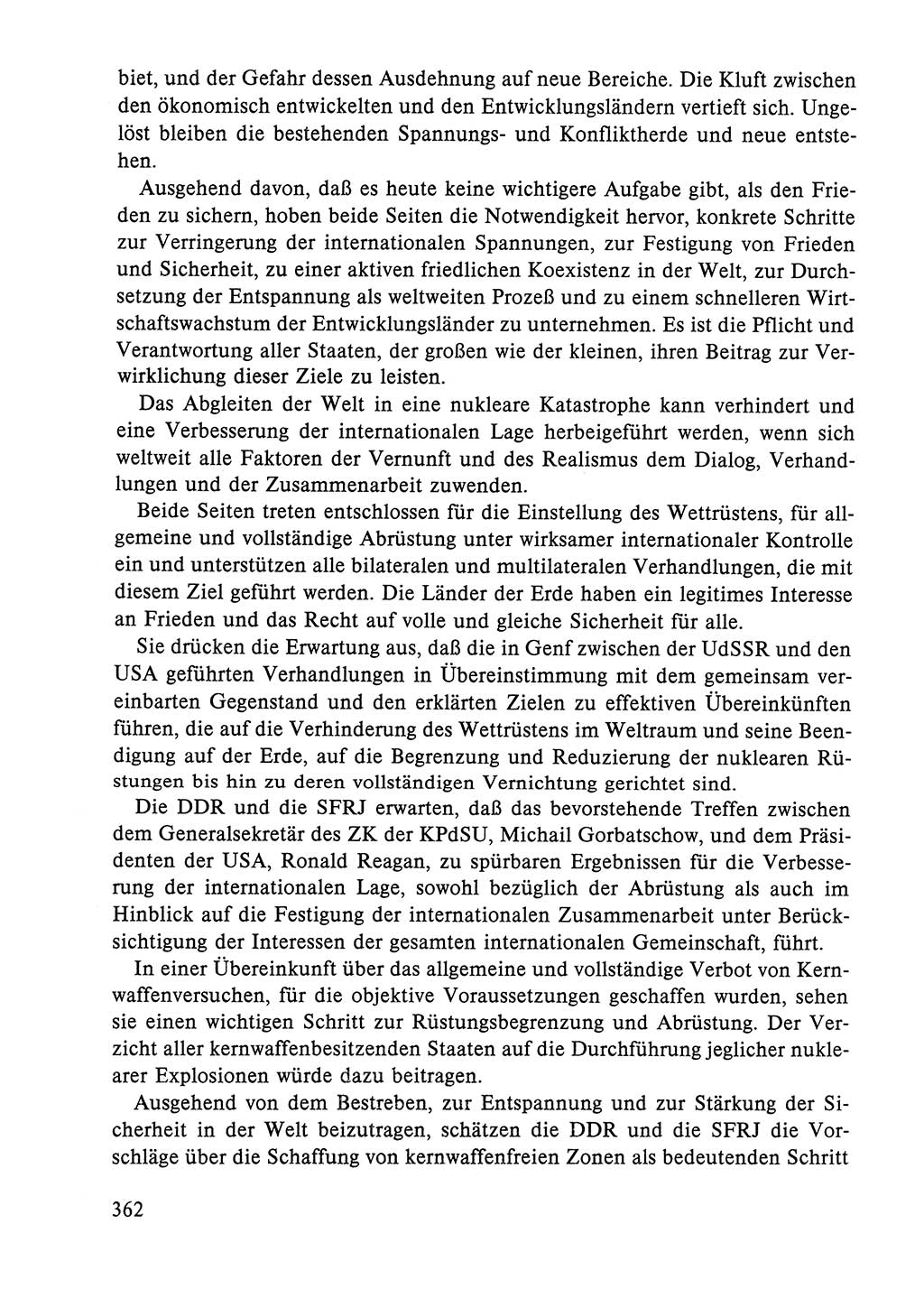 Dokumente der Sozialistischen Einheitspartei Deutschlands (SED) [Deutsche Demokratische Republik (DDR)] 1984-1985, Seite 362 (Dok. SED DDR 1984-1985, S. 362)