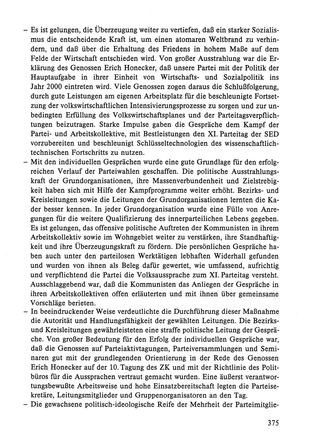 Dokumente der Sozialistischen Einheitspartei Deutschlands (SED) [Deutsche Demokratische Republik (DDR)] 1984-1985, Seite 375 (Dok. SED DDR 1984-1985, S. 375)