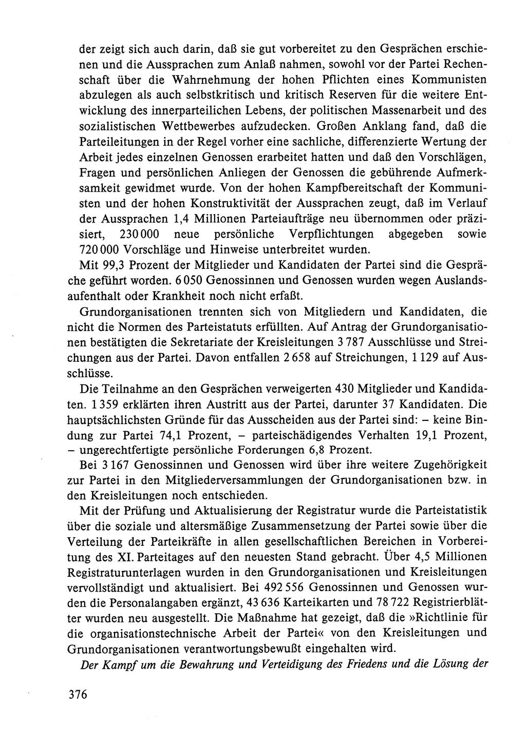 Dokumente der Sozialistischen Einheitspartei Deutschlands (SED) [Deutsche Demokratische Republik (DDR)] 1984-1985, Seite 376 (Dok. SED DDR 1984-1985, S. 376)