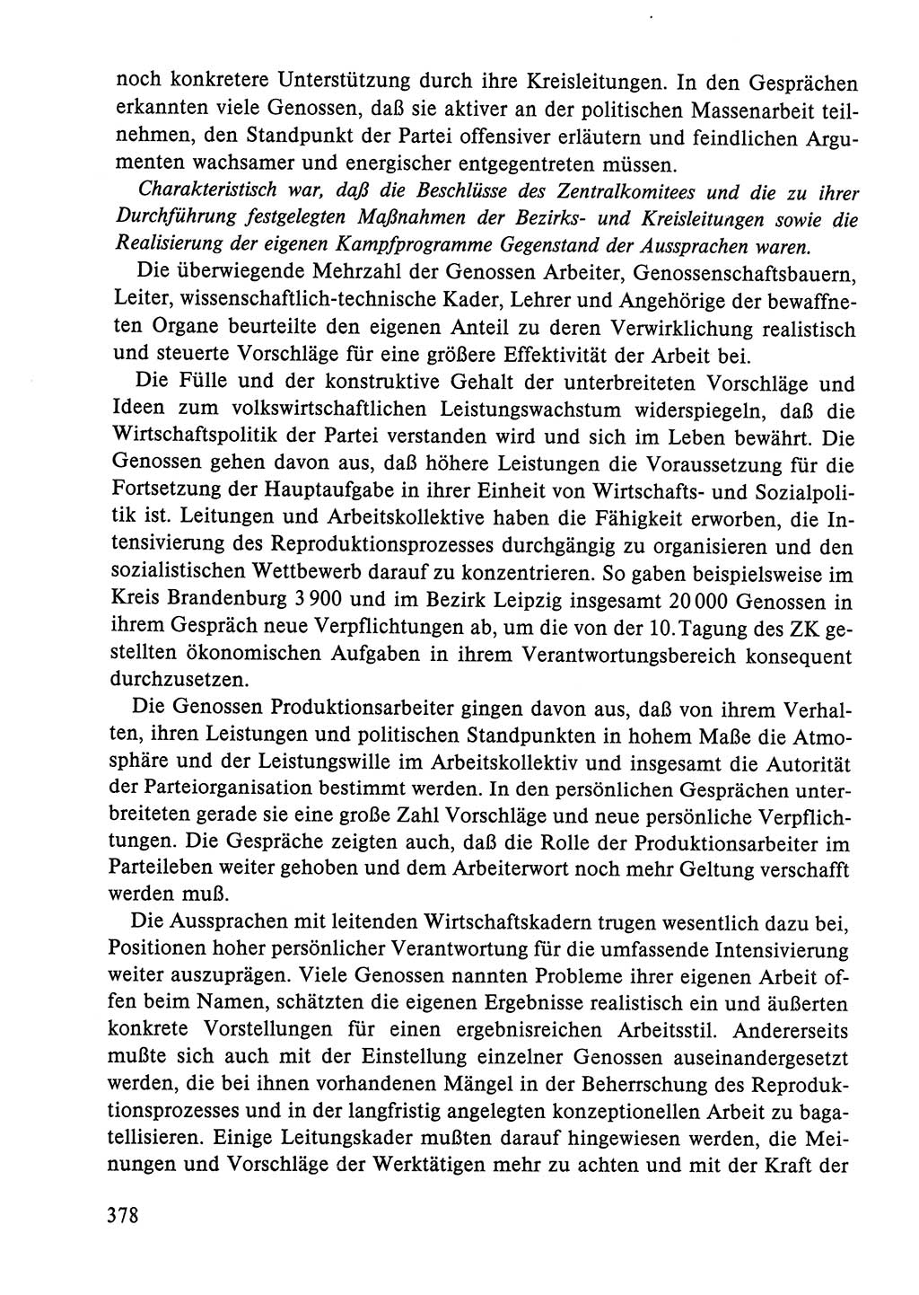 Dokumente der Sozialistischen Einheitspartei Deutschlands (SED) [Deutsche Demokratische Republik (DDR)] 1984-1985, Seite 378 (Dok. SED DDR 1984-1985, S. 378)
