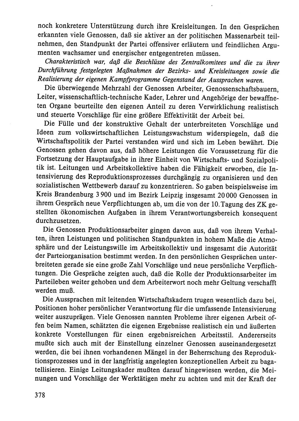 Dokumente der Sozialistischen Einheitspartei Deutschlands (SED) [Deutsche Demokratische Republik (DDR)] 1984-1985, Seite 378 (Dok. SED DDR 1984-1985, S. 378)