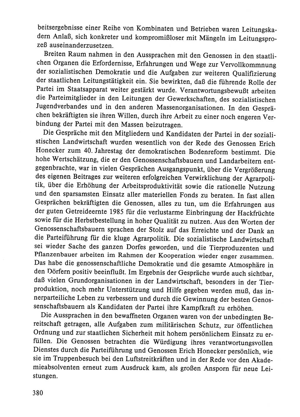 Dokumente der Sozialistischen Einheitspartei Deutschlands (SED) [Deutsche Demokratische Republik (DDR)] 1984-1985, Seite 380 (Dok. SED DDR 1984-1985, S. 380)