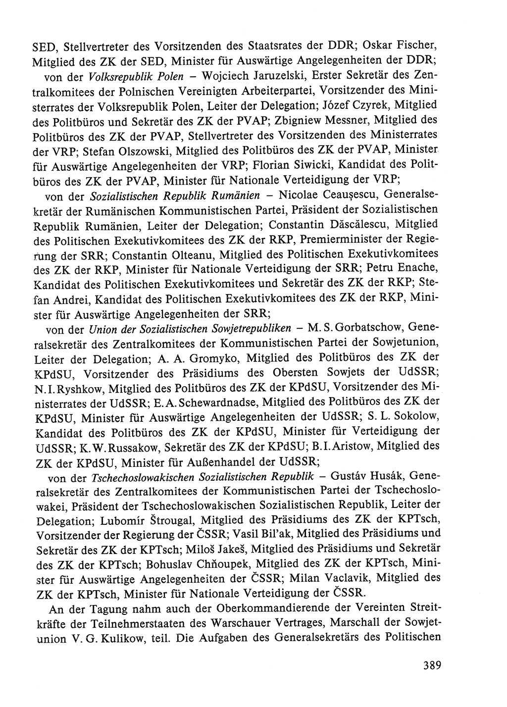 Dokumente der Sozialistischen Einheitspartei Deutschlands (SED) [Deutsche Demokratische Republik (DDR)] 1984-1985, Seite 389 (Dok. SED DDR 1984-1985, S. 389)