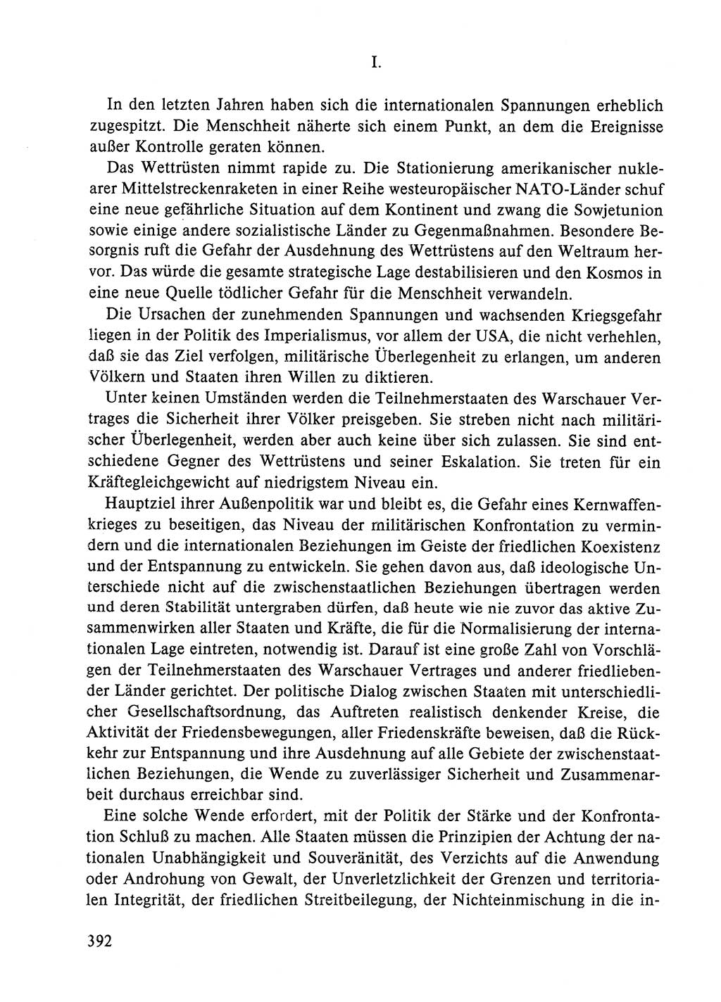 Dokumente der Sozialistischen Einheitspartei Deutschlands (SED) [Deutsche Demokratische Republik (DDR)] 1984-1985, Seite 392 (Dok. SED DDR 1984-1985, S. 392)