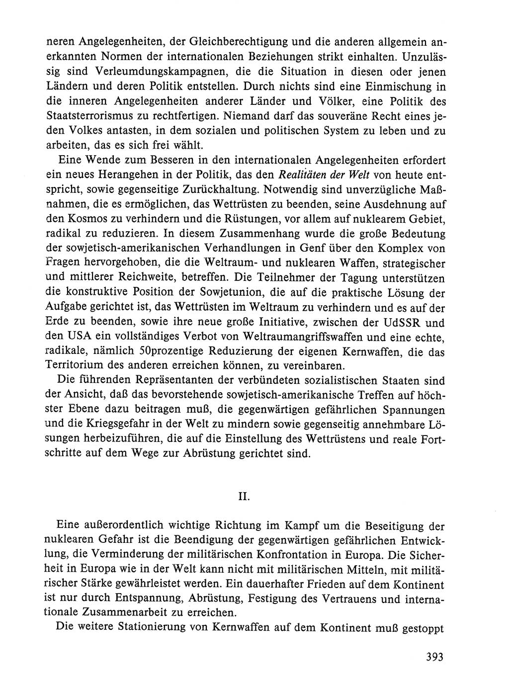 Dokumente der Sozialistischen Einheitspartei Deutschlands (SED) [Deutsche Demokratische Republik (DDR)] 1984-1985, Seite 393 (Dok. SED DDR 1984-1985, S. 393)